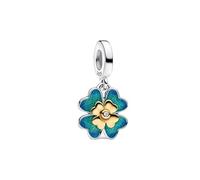 Feitery Ciondolo da donna per bracciali e collane, motivo: piccolo bradipo, abbinabile ad altri charms, Zirconia cubica