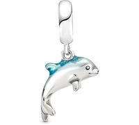 Feitery Gattino in Lana Charm Compatibile Pandora Bracciali e Collane Il Mare Blu Charm e Perle per Donna Gioielli per L'Estate