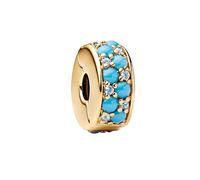 Feitery Le Corallo Blu Charm Compatibile Pandora Bracciali e Collane Charm e Perle per Donna