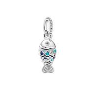 Feitery Le Pesce Charms Compatibile Pandora Bracciali e Collane Il Mare Blu Charm e Perle per Donna Gioielli per L'Estate