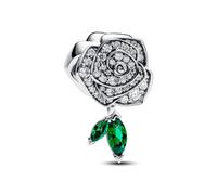 Feitery Rose a Foglia Verde Charm Ciondoli Libellule Bracciale Compatibile Regalo