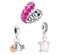 Feitery Triplo-B Charm Insetto Fulminante Ciondoli Blu Oceani Libellule Bracciale Pandora Compatibile Regalo