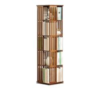 FEITJMMW Scaffale per Libri Girevole A 360°, Libreria per Studenti in bambù A 5/6 Livelli - Libreria Ad Angolo Alta Scaffali da Terra Scaffale per Armadietti Scaffale per Libri Espositore per Libri