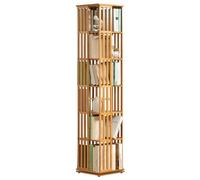 FEITJMMW Scaffale per Libri Girevole A 360°, Libreria per Studenti in bambù A 5/6 Livelli - Libreria Ad Angolo Alta Scaffali da Terra Scaffale per Armadietti Scaffale per Libri Espositore per Libri