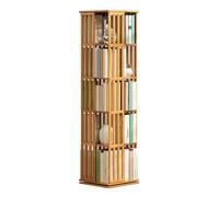 FEITJMMW Scaffale per Libri Girevole A 360°, Libreria per Studenti in bambù A 5/6 Livelli - Libreria Ad Angolo Alta Scaffali da Terra Scaffale per Armadietti Scaffale per Libri Espositore per Libri