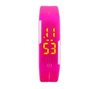 FeiWen Minimalismo Fashion Outdoor Sportivi Orologi da Polso da Unisex Plastica Cassa e Gomma Banda Casual Digitali Orologio Data LED Controluce (Rosso)