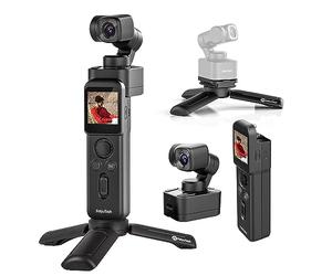 Feiyu Pocket 3 Combo [ufficiale] Action Camera stabilizzata senza fili staccabile a 3 assi, 12 MP, FOV 130°, CMOS da 1/2,3", video 4K 60, magnetico, tracciamento AI, per sport/moto/viaggi (telecomando