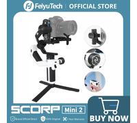 FeiyuTech SCORP Mini 2 per smartphone Mirrorless Camera Action Camre, stabilizzatore a 3 assi per Sony/GoPro/iPhone, tracciamento AI Mini 2 Black White