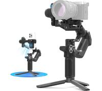 FeiyuTech SCORP Mini 3 KIT Stabilizzatore a 3 assi con Tracciamento AI 4.0 per fotocamera DSLR Mirrorless Action Cam/Smartphone,Carico Utile 2KG,Supporto per Smartphone con Ventola di Raffreddamento