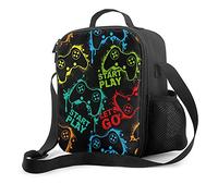 feiyuzhang Borsa termica per il pranzo con joystick colorato, riutilizzabile, contenitore per il pranzo, per uomini, donne, bambini