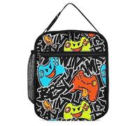 feiyuzhang Borsa termica per il pranzo isolata con joystick colorato per bambini, borsa termica riutilizzabile, per scuola, lavoro, viaggi