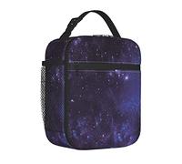 feiyuzhang RPortable - Borsa termica per il pranzo per donne/uomini, con stelle celesti nel cielo notturno tra le nuvole, mondo dello spazio, isolata, riutilizzabile, per ufficio, lavoro, scuola
