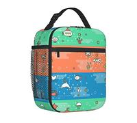 feiyuzhang Rportable Lunch Bag per donne/uomini isolata, modello sottile Art Sea World Web, isolata, riutilizzabile, per ufficio, lavoro, scuola, picnic, spiaggia, borsa termica a tenuta stagna