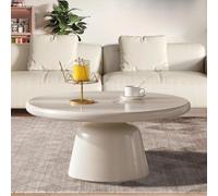 FeiZhiYanS Tavolino rotondo da caffè per soggiorno, tavolino da cocktail centrale da 31,5" in stile moderno di metà secolo con base robusta, per soggiorno e sala di ricevimento,A31.5in
