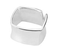 Feizikaw Anello Uomo Regolabile Anello a fascia larga, fatto a mano, con grandi anelli, regolabile, stile boho, per il pollice, per donne e uomini (Silver, One Size)