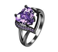 Feizikaw Aperto Da Donna Per le donne Anelli per le donne Anelli impilabili e placcati Gli uomini gli d'oro (Purple, L)