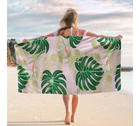 Feizikaw Asciugamani Doccia Grandi Asciugamano da spiaggia quadrato in fibra fine con stampa digitale 3D esclusiva, serie stile asciugamano quadrato (Green, 150x2x75cm)
