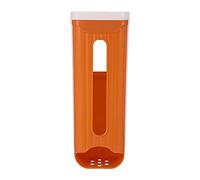 Feizikaw Borsa Trasparente Dispenser per Sacchetti di Spazzatura Supporto per Sacchetti di rifiuti generi Alimentari a Parete immagazzinaggio plastica Contenitore (Orange, One Size)