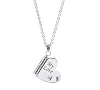 Feizikaw Collana Argento 37Collane Collana con libro di fiabe per nipote e figlia Collane da nonna e mamma Gioielli in acciaio inossidabile per le sue coppie Adatto(B, 2. 3 * 2. 4)