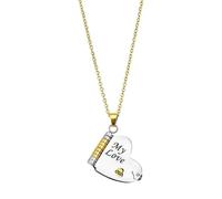Feizikaw Collana Argento 37Collane Collana con libro di fiabe per nipote e figlia Collane da nonna e mamma Gioielli in acciaio inossidabile per le sue coppie Adatto(C, 2. 3 * 2. 4)