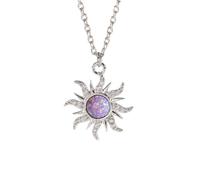 Feizikaw Collana Da Donna Collana aggrovigliata persa di gioielli da gioco di ruolo sole aggrovigliato (Silver, One Size)