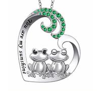 Feizikaw Collana Da Donna Collana con ciondolo a forma di rana per coppia alla moda da donna Bellissima per studentesse universitarie di gioielli te San Valentino Gif (C, 5x4cm)