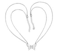 Feizikaw Collana Da Donna Collana, farfalla, catena della clavicola, 'amicizia, buon amico, con calamita (WH2, One Size)