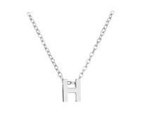 Feizikaw Collezione pendentif Delicate collane in argento con iniziali da donna Collane in argento da donna AZ 26 con iniziale dell'alfabeto per gioielli per ragazze adolescenti (H, One Size)