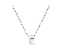 Feizikaw Collezione pendentif Delicate collane in argento con iniziali da donna Collane in argento da donna AZ 26 con iniziale dell'alfabeto per gioielli per ragazze adolescenti (E, One Size)