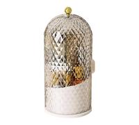 Feizikaw Contenitore Puzzle Porta pennelli da Trucco con Coperchio Girevole a, Organizer per pennelli da Trucco Du ST Proof per vanità, scrivania, Bagno, Piano di Lavoro (White, 12. 7x27cm)