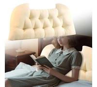 Feizikaw Cuscino morbido in memory foam, per testiera del letto, comodo supporto per la schiena, per divano e camera da letto, comodo cuscino decorativo con lacci (B, taglia unica)