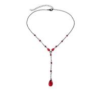 Feizikaw Gioielli Donna La collana girocollo con a goccia di sangue gotico simula il collare in metallo color sangue con goccia di, regalo perfetto per collana (C, One Size)