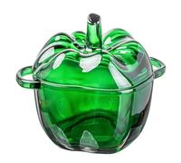 Feizikaw Meal Prep Contenitori Barattolo di cristallo per conservare caramelle (Green, 11.6x8x14.4cm)