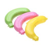 Feizikaw Meal Prep Contenitori Porta Portafrutta Protettore per banana Portafrutta 3 colori carini Contenitore per alimenti (One Size)