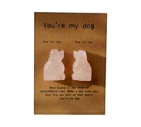 Feizikaw Ornamento da Scrivania Grazioso pinguino di quarzo rosa: sei il mio pinguino per sempre e un pensiero di amicizia per la persona amata o un'amicizia lui o lei (3cm)