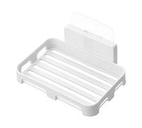 Feizikaw Scolaposate da Lavello Portasapone carino per bambini Portasapone auto drenante in plastica per parete doccia Portasapone da bagno a parete con ventosa (White, One Size)