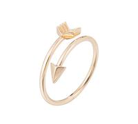 Feizikaw Set Anelli Donna Vintage Gioielli di apertura alla Coppia regolabile Anello di rame Anelli a punta freccia (Gold, One Size)