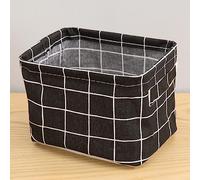 Feizikaw Soluzioni per l'archiviazione di spazi pubblici Cubi portaoggetti Pieghevoli in Tessuto Organizzatore con Manici portaoggetti Pieghevole in Tessuto per Bambini (Black, One Size)