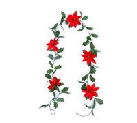 Feizikaw Steli per albero di Natale, pianta rampicante, per camino, finestra, ghirlanda e casa festiva per interni, senza luci, steli artificiali natalizi