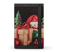 FekiLoot Decorazione natalizia Portafoglio regalo di Natale Portatile Tri Fold Portafoglio con Cerniera Portamonete per le Donne Auto di Credito