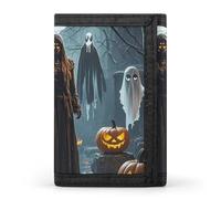 FekiLoot Grim Reaper Portafoglio Portatile Tri Fold Portafoglio con Cerniera Portamonete per le Donne Auto di Credito