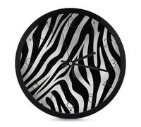 FekiLoot Orologio da parete con stampa zebrata, moderno, senza ticchettio, silenzioso, rotondo, elegante, stile semplice, orologio da bagno, soggiorno, cucina, camera da letto, ufficio, camera da