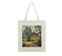 FekiLoot Outer House Tote Bag riutilizzabile drogheria shopping borse di stoffa leggera tela tote bag grande capacità borse di stoffa artigianato fai da te i tuoi disegni creativi