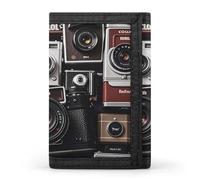 FekiLoot Retro Cool Camera Collection Portafoglio Portatile Tri Fold Portafoglio con Cerniera Portamonete per Le Donne Auto Di Credito