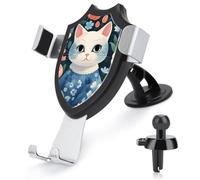 FekiLoot Supporto magnetico per telefono con gatto tra i fiori, supporto per telefono aggiornato, supporto universale per auto per GPS e tutti gli smartphone.
