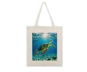 FekiLoot Tartaruga che nuota nel mare Tote Bag riutilizzabile drogheria shopping borse di stoffa leggera borsa di tela grande capacità borse di stoffa artigianato fai da te i tuoi disegni creativi