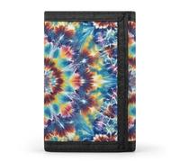 FekiLoot Tie Dye Modello Portafoglio Portatile Tri Fold Portafoglio con Cerniera Portamonete per Le Donne Auto Di Credito