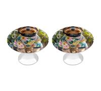 FekiLoot Yorkie Floral Cabinet Knobs Round Dresser Drawer Pull Stainless Steel Drawer Kitchen Knobs Modern Cabinet Hardware Cassetti Pomello Bagno Armadio Armadietti Maniglie
