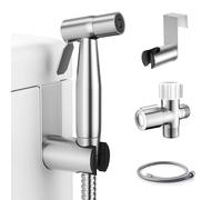 Fekivasy - Spruzzatore portatile per bidet per WC, doccetta musulmana per bagno e doccia, spruzzatore per pannolini, igiene femminile, in acciaio inox di alta qualità