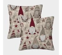 FELASBUID Christmas Gnomes-Scandinavian Festive Style Federe Cuscini Per Divano Decorativa Available All Seasons Fodere Cuscino Confezione Da 2 Cerniera Invisibile Sedia Camera Da Letto 50x50cm